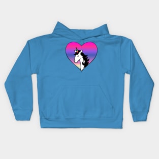 Unicorn Rainbow Sweetheart Kids Hoodie